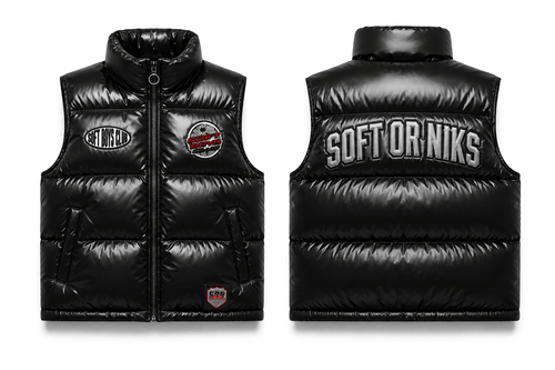 SBC SOFT OR NIKS BLACK PUFFER VEST - SOFT BOYS CLUB